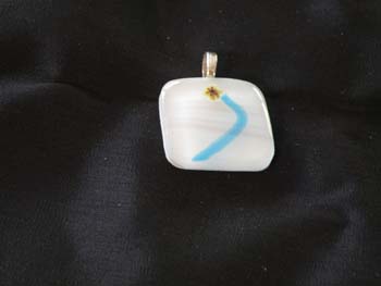 fused glass pendant