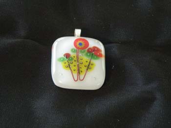 fused glass pendant