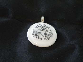 fused glass pendant